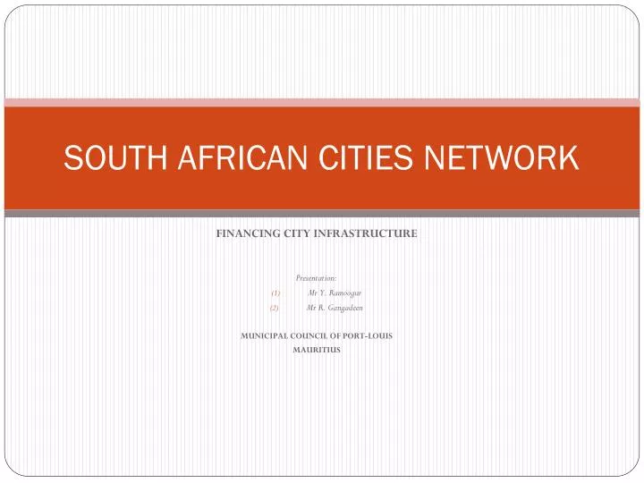 south african cities network