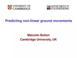 Predicting non-linear ground movements