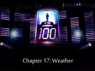 Chapter 17: Weather