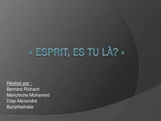 r alis par bernard richard merichiche mohamed diep alexandre bartynathalie