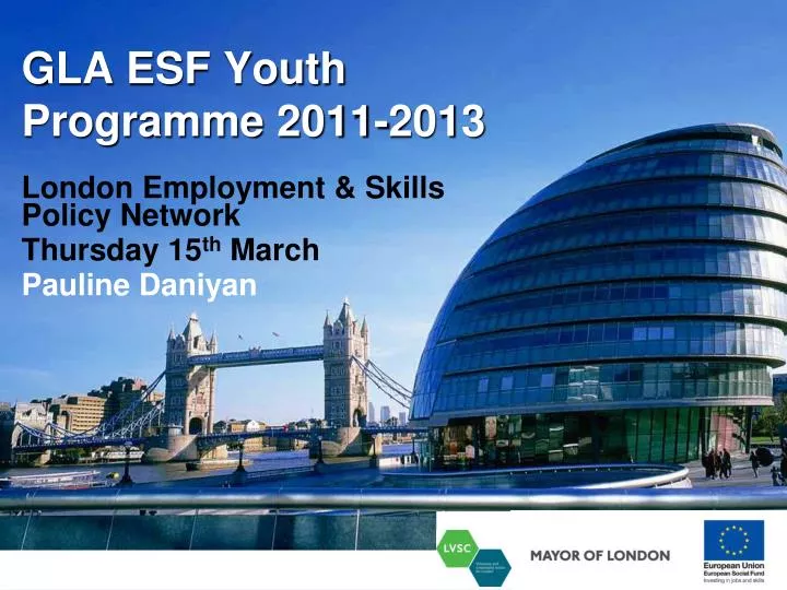 gla esf youth programme 2011 2013