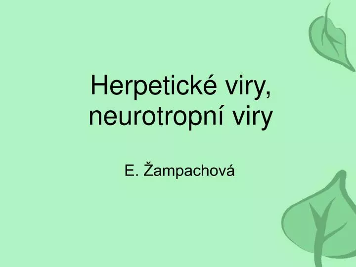 herpetick viry neurotropn viry