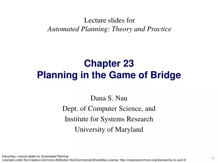 chapter 23 planning in the game of bridge