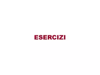 esercizi