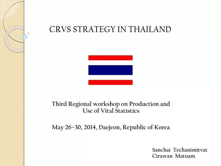crvs strategy in thailand