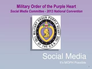 Military Order of the Purple Heart Social Media Committee - 2013 National Convention