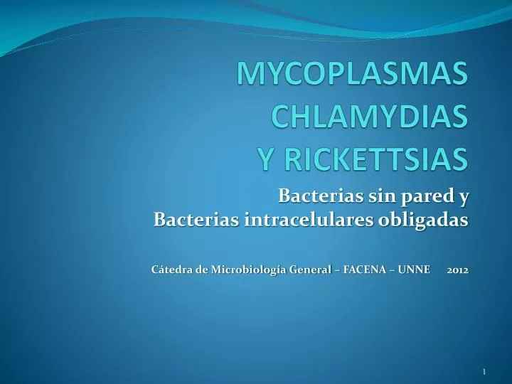 mycoplasmas chlamydias y rickettsias