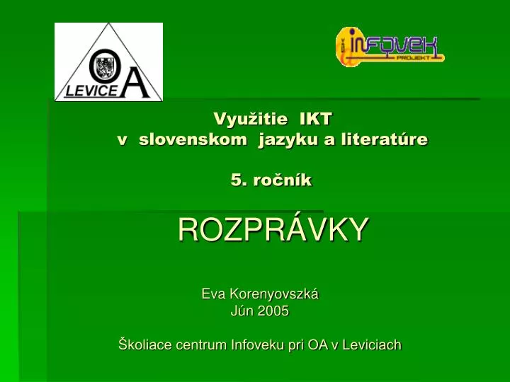 vyu itie ikt v slovenskom jazyku a literat re 5 ro n k