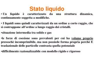 stato liquido