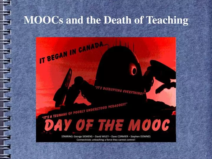 moocs and the death of teaching