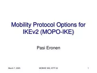 mobility protocol options for ikev2 mopo ike