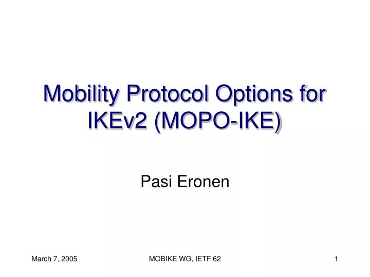 mobility protocol options for ikev2 mopo ike