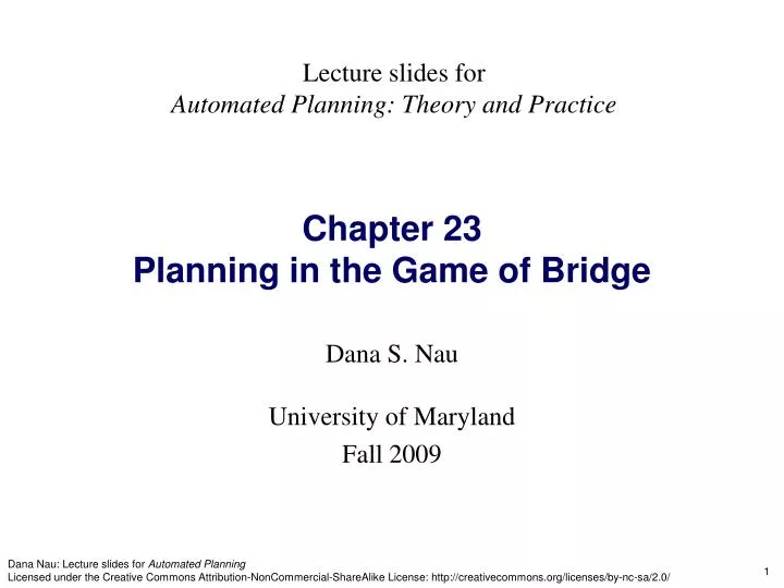 chapter 23 planning in the game of bridge