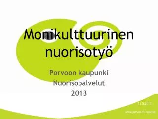 monikulttuurinen nuorisoty