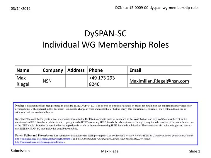 dyspan sc individual wg membership roles