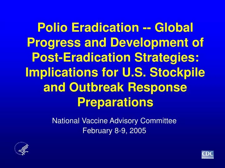 national vaccine advisory committee february 8 9 2005