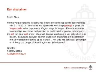 een disclaimer