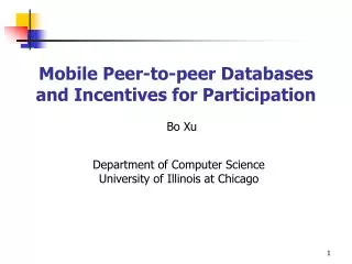 Mobile Peer-to-peer Databases and Incentives for Participation