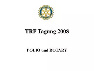 TRF Tagung 2008