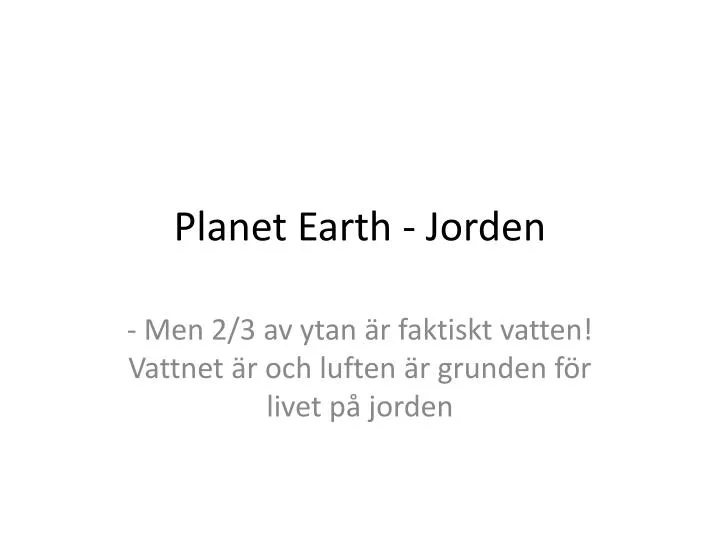 planet earth jorden