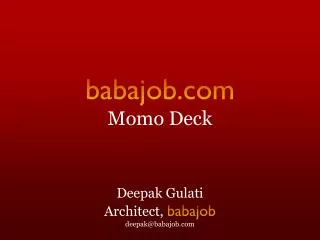 babajob Momo Deck