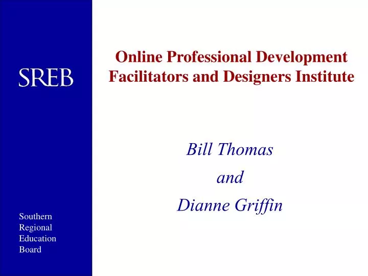 online professional development facilitators and designers institute