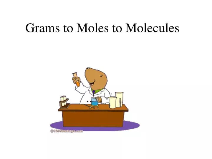grams to moles to molecules
