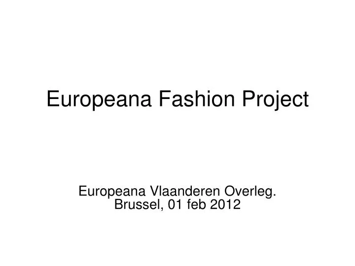 europeana fashion project