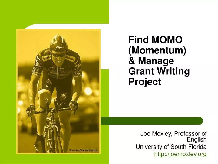 find momo momentum manage grant writing project