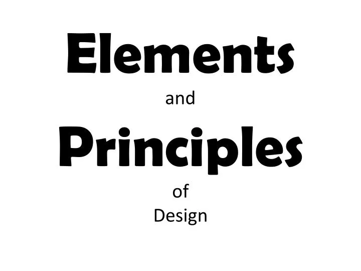 elements and principles of design