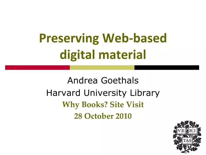 preserving web based digital material