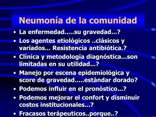 neumon a de la comunidad