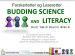 BUDDING SCIENCE AND LITERACY - slide 1