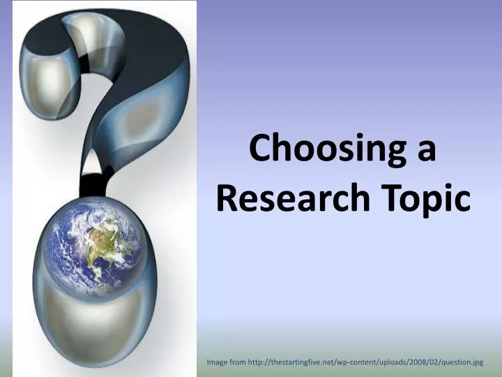 choosing a research topic activity