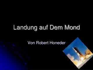 landung auf dem mond