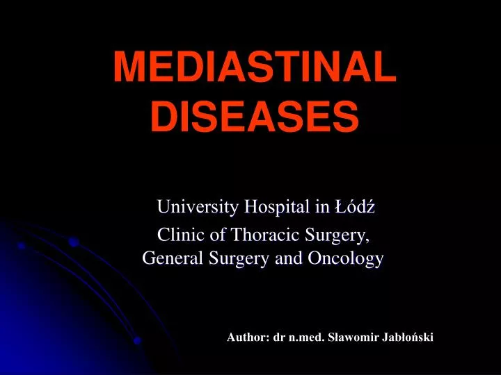 mediastinal diseases