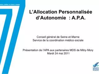 l allocation personnalis e d autonomie