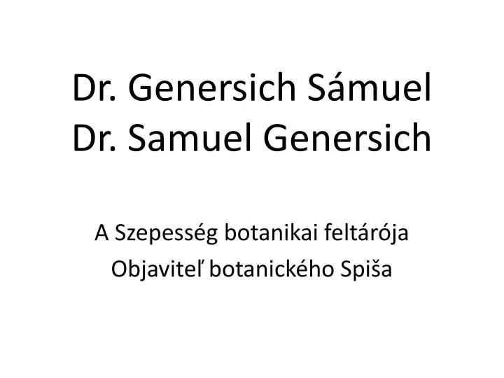 dr genersich s muel dr samuel genersich