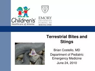 Terrestrial Bites and Stings