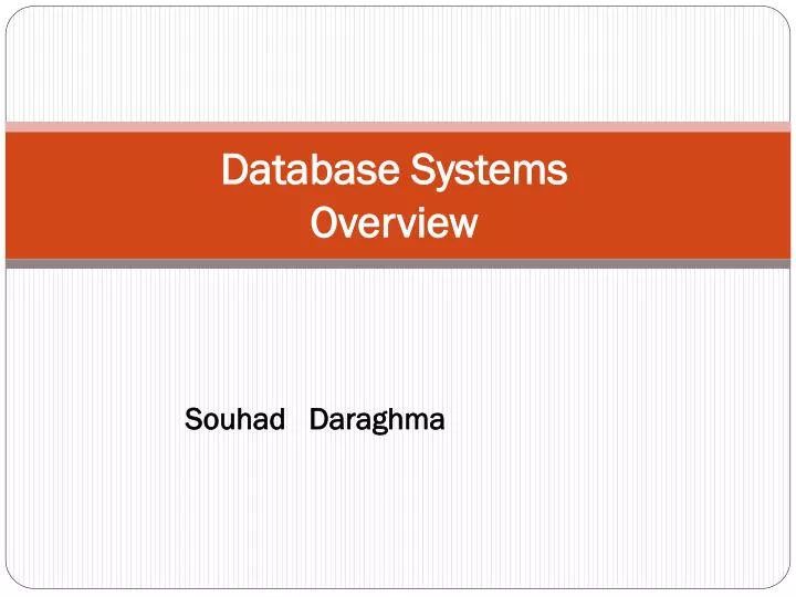database systems overview
