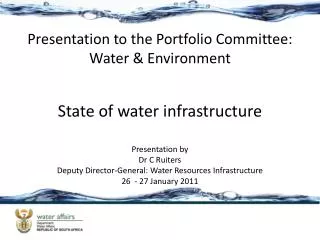 State of water infrastructure