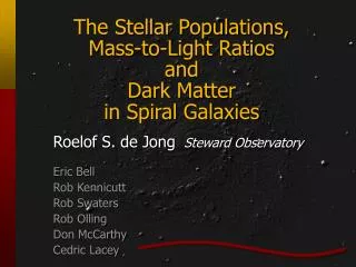 The Stellar Populations, Mass-to-Light Ratios and Dark Matter in Spiral Galaxies