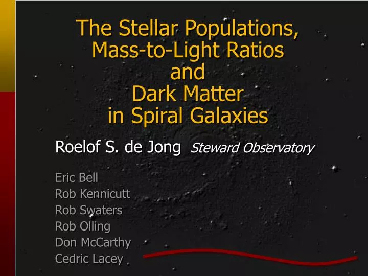 the stellar populations mass to light ratios and dark matter in spiral galaxies