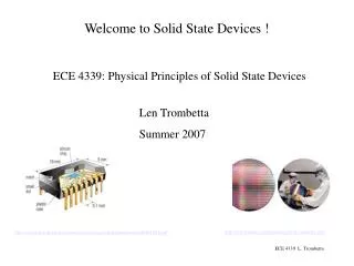 Welcome to Solid State Devices !