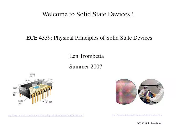 welcome to solid state devices