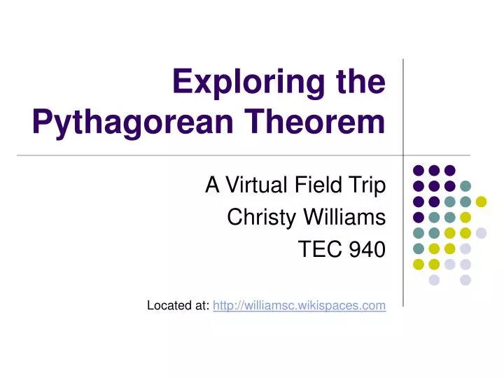 exploring the pythagorean theorem