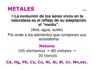 metales fadu