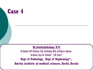 Dr.Seethalekshmy N.V , Dr.Smitha N.V, Dr.Hiran K.R, Dr.Bindhu M.R, Dr.Zuhara Shemin