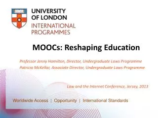MOOCs: Reshaping Education