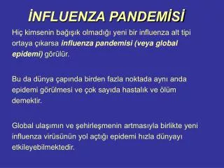 nfluenza pandem s